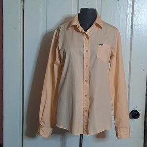 Cruel Girl Westerncore Peach Long Sleeve Button Down Shirt, Rodeo Ranchwear, LG